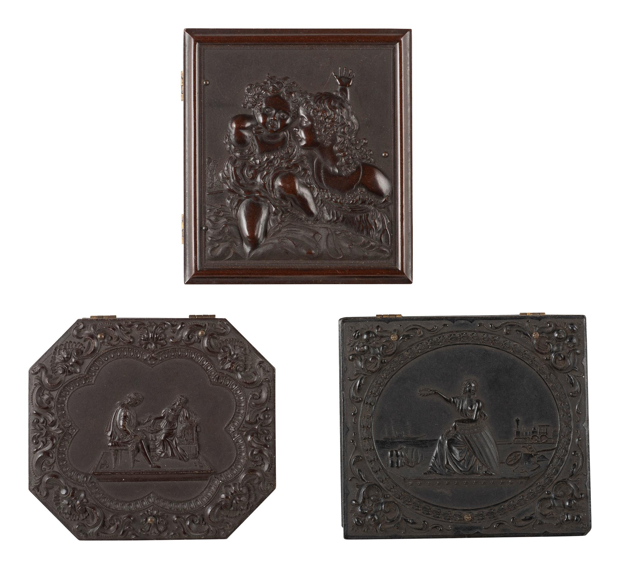 [EARLY PHOTOGRAPHY]. 18 sixth plate daguerreotypes featuring parents with children.