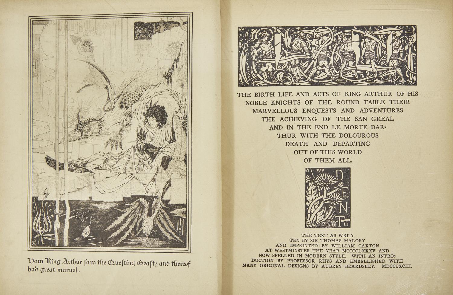 [Children's & Illustrated] [Beardsley, Aubrey] Malory, Sir Thomas. [ Le Morte Darthur ] The Birth Life and Acts of King Arthur of his Noble Knights of the Round Table...