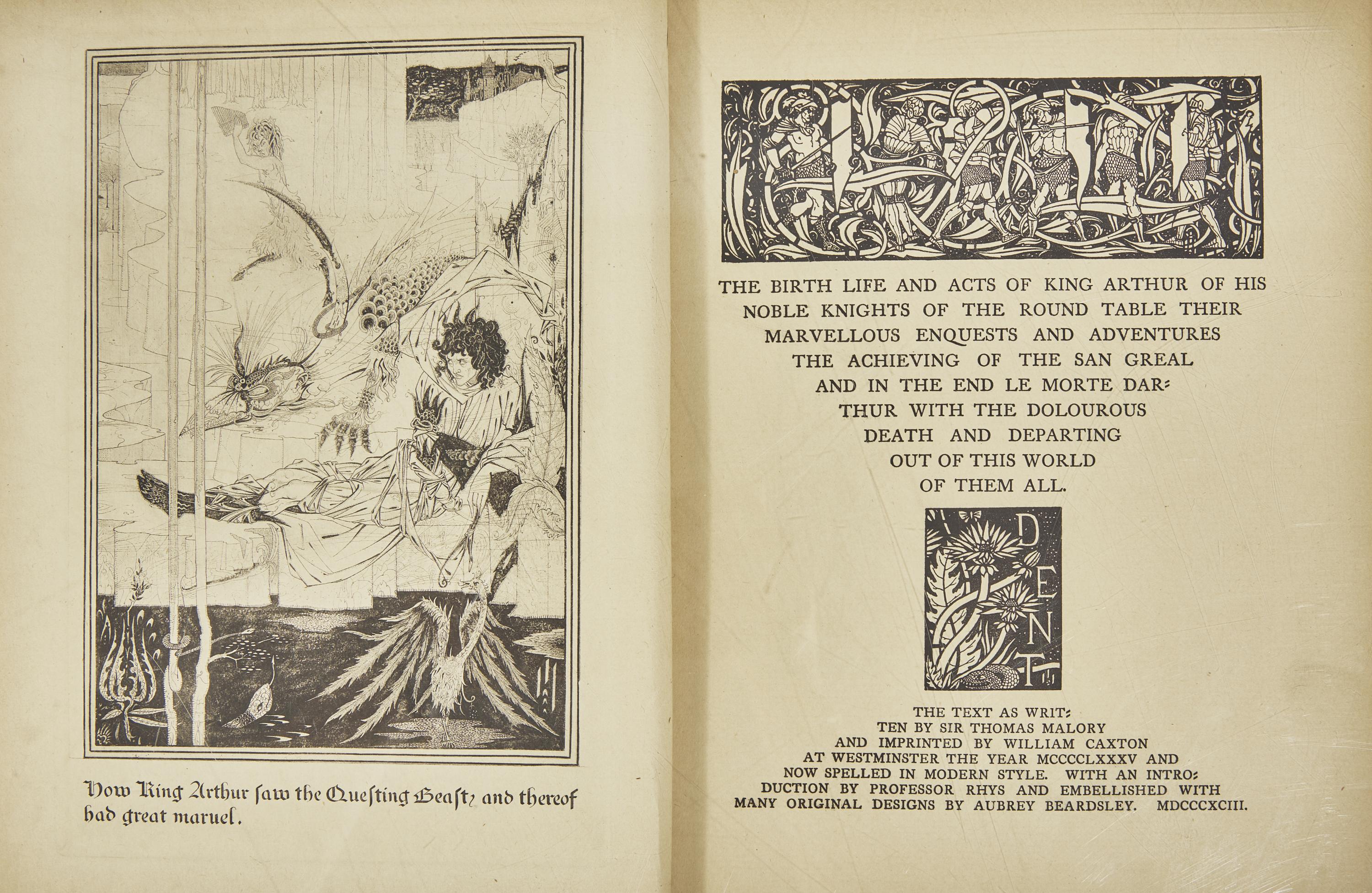 [Children's & Illustrated] [Beardsley, Aubrey] Malory, Sir Thomas. [ Le Morte Darthur ] The Birth Life and Acts of King Arthur of his Noble Knights of the Round Table...