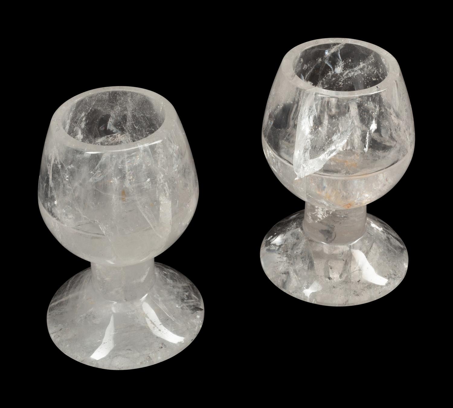 A Set of Twelve Carved Rock Crystal Cups