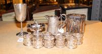 A Collection of Silver-Plate Table Articles Height of first 4 1/4 inches.