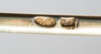 Six Russian Niello Silver Spoons, Various makers, kokoshnik mark of Ivan Lebedkin, Moscow, late 19th/early 20th century, each bowl deco