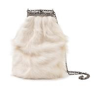 Antique fur embroidered bag