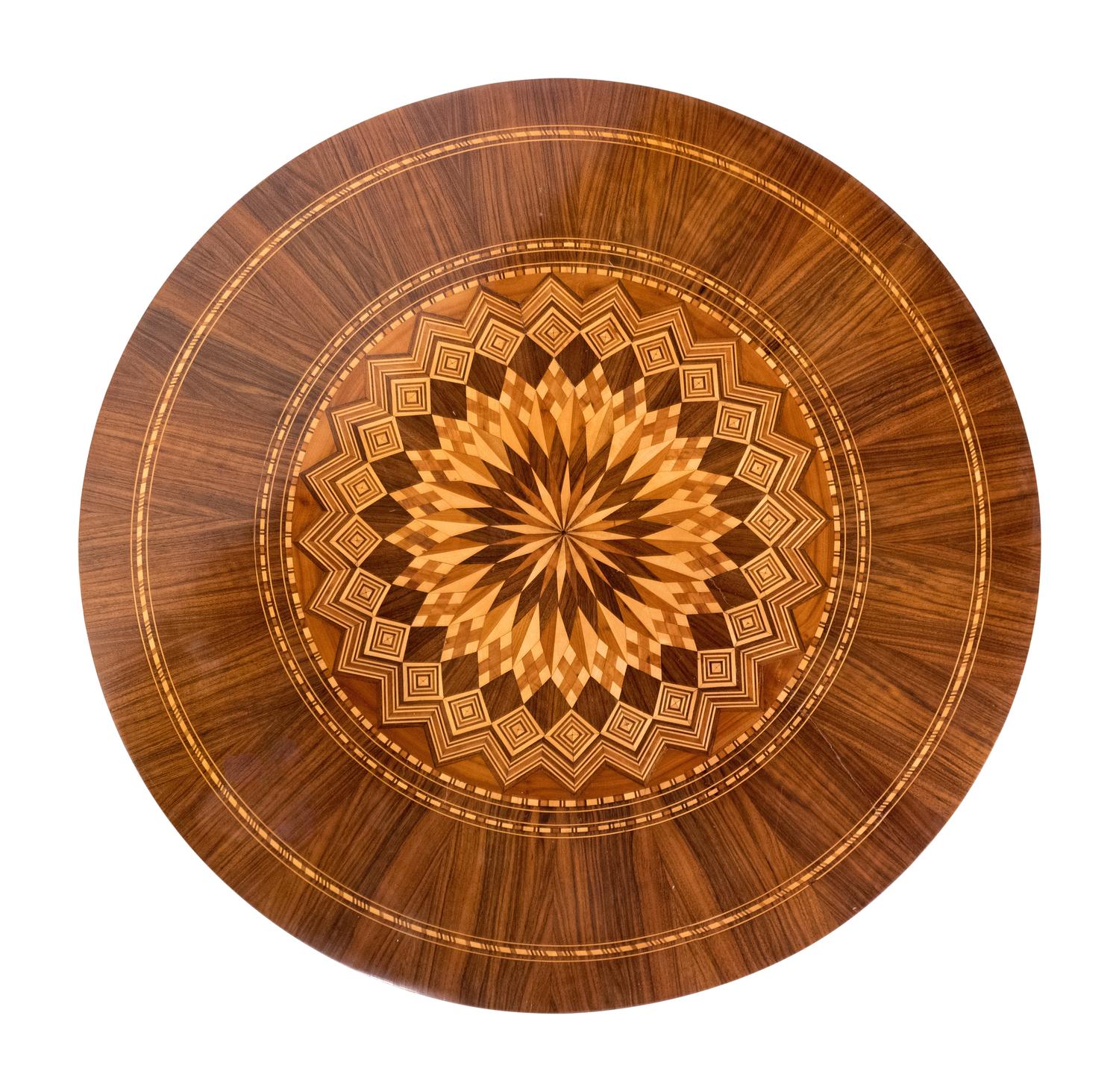 A Continental Parquetry Tilt-Top Table