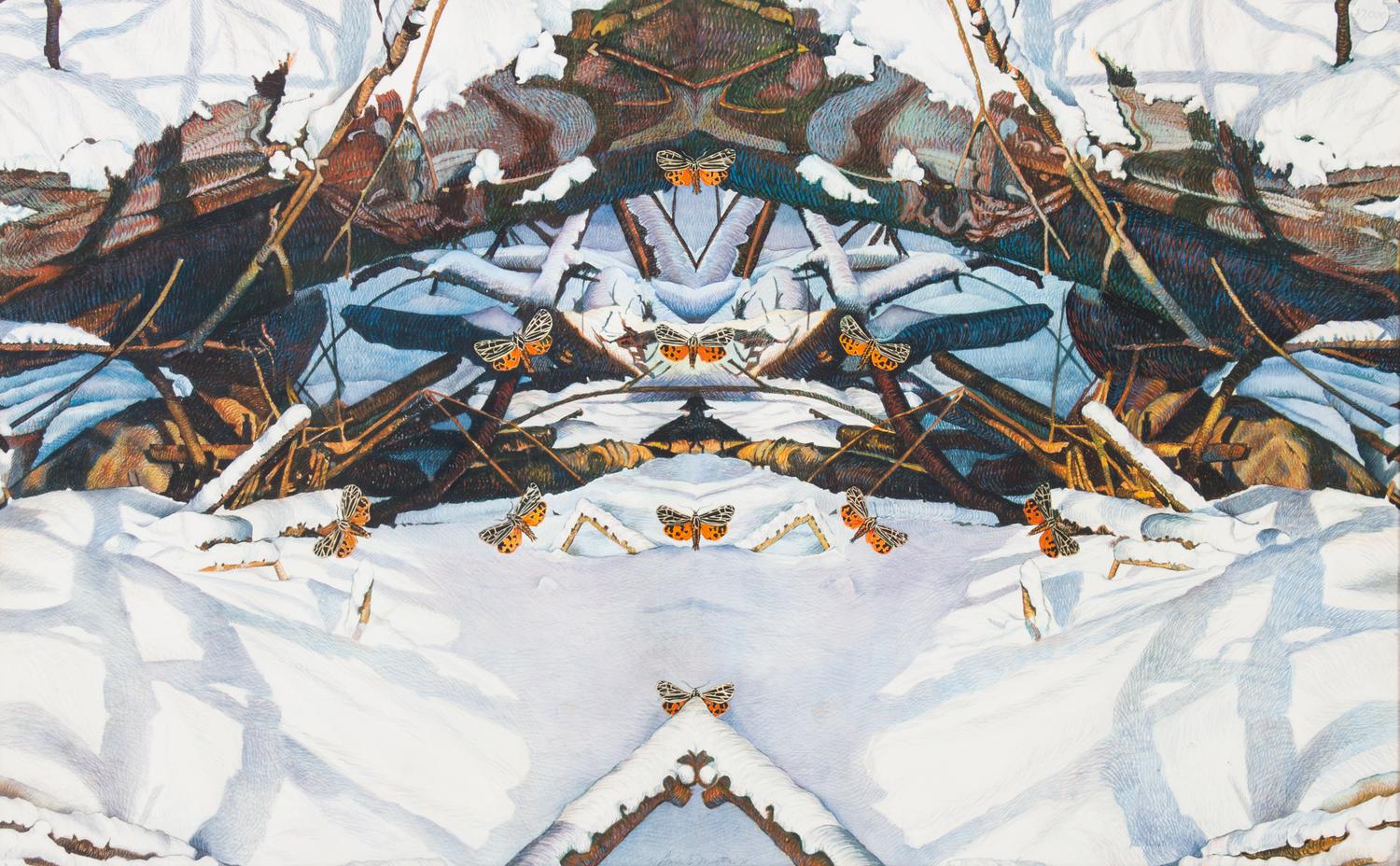 Anne Miotke, (Wisconsin, b. 1943), Butterflies in the Snow and Passage and Renaissance, 1979