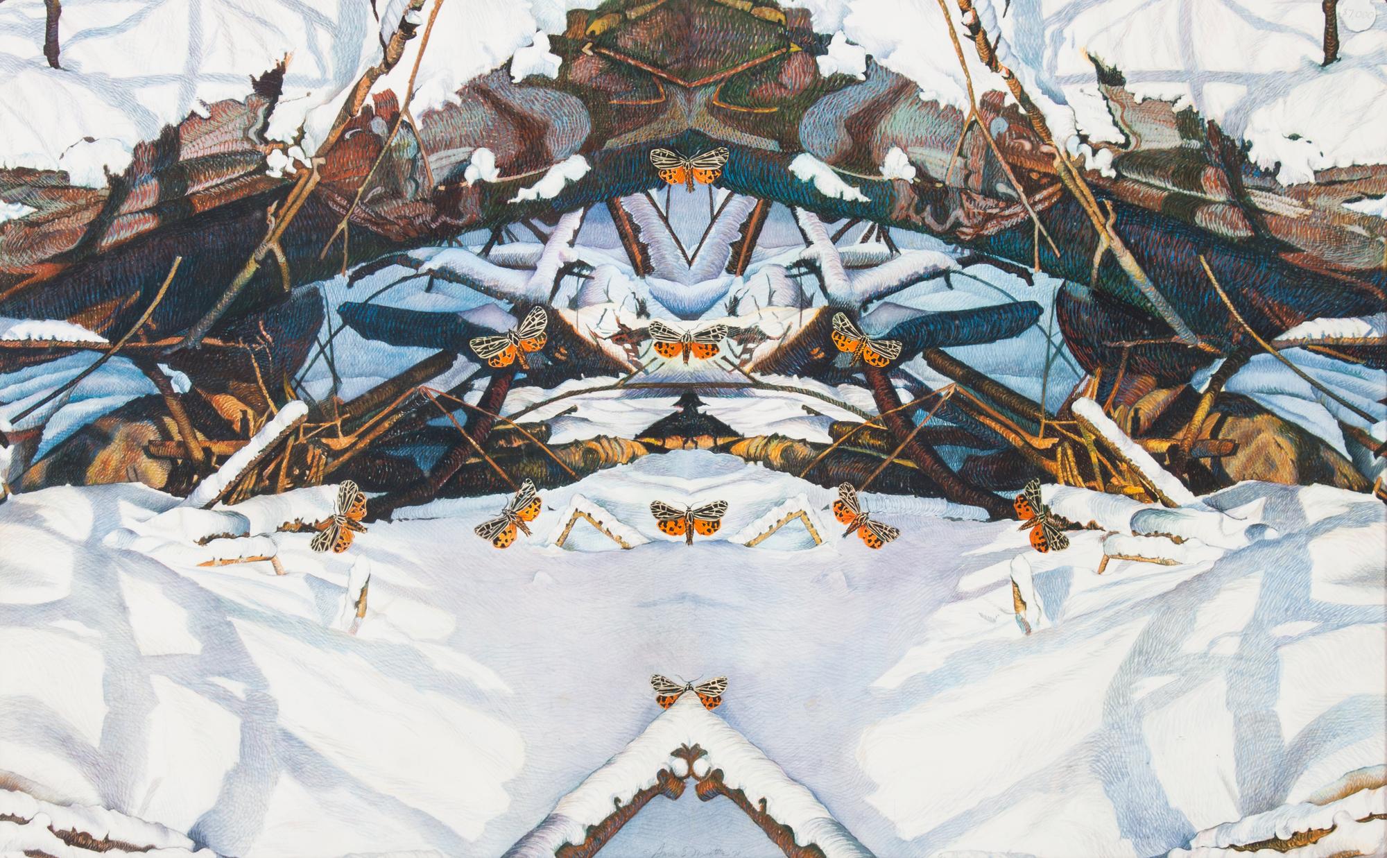 Anne Miotke, (Wisconsin, b. 1943), Butterflies in the Snow and Passage and Renaissance, 1979