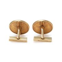 TIFFANY & CO., YELLOW GOLD AND COIN CUFFLINKS