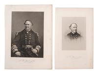 [CIVIL WAR] 3 photographs of D.G. Farragut with Harper's Weekly issues related to the famed admiral.