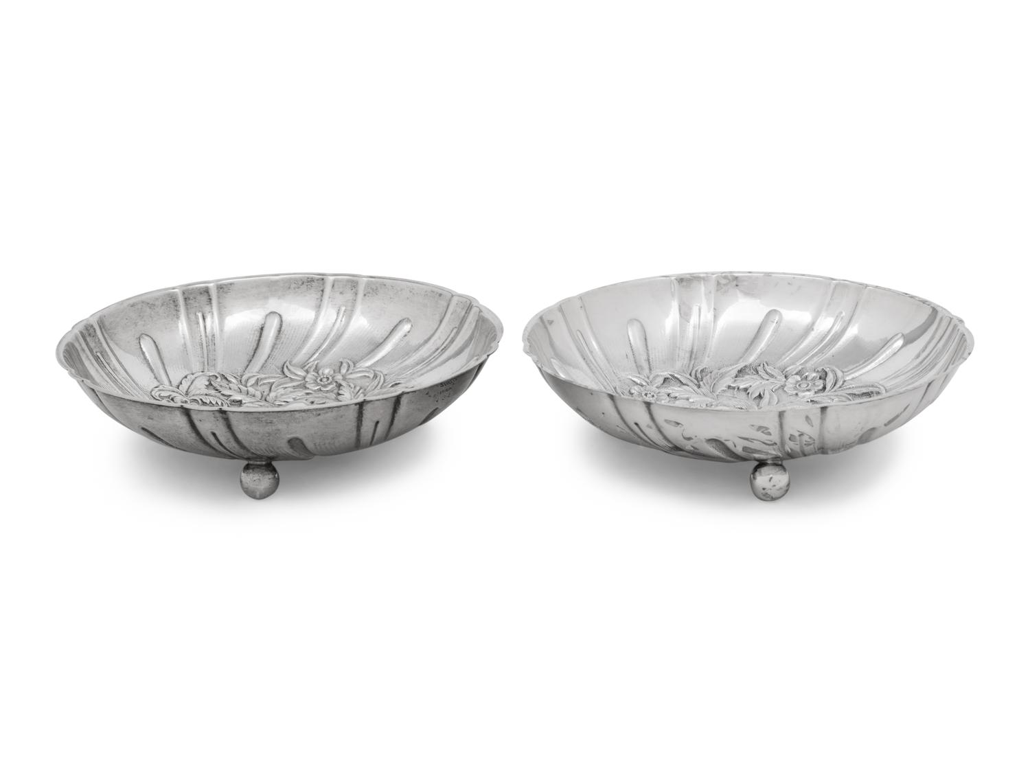 A Pair of S. Kirk and Son Silver Sweetmeat Dishes