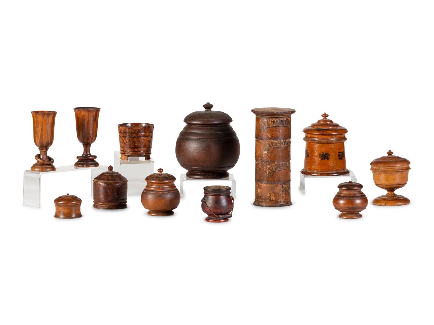 A Collection of Treen and Other Wooden Ware