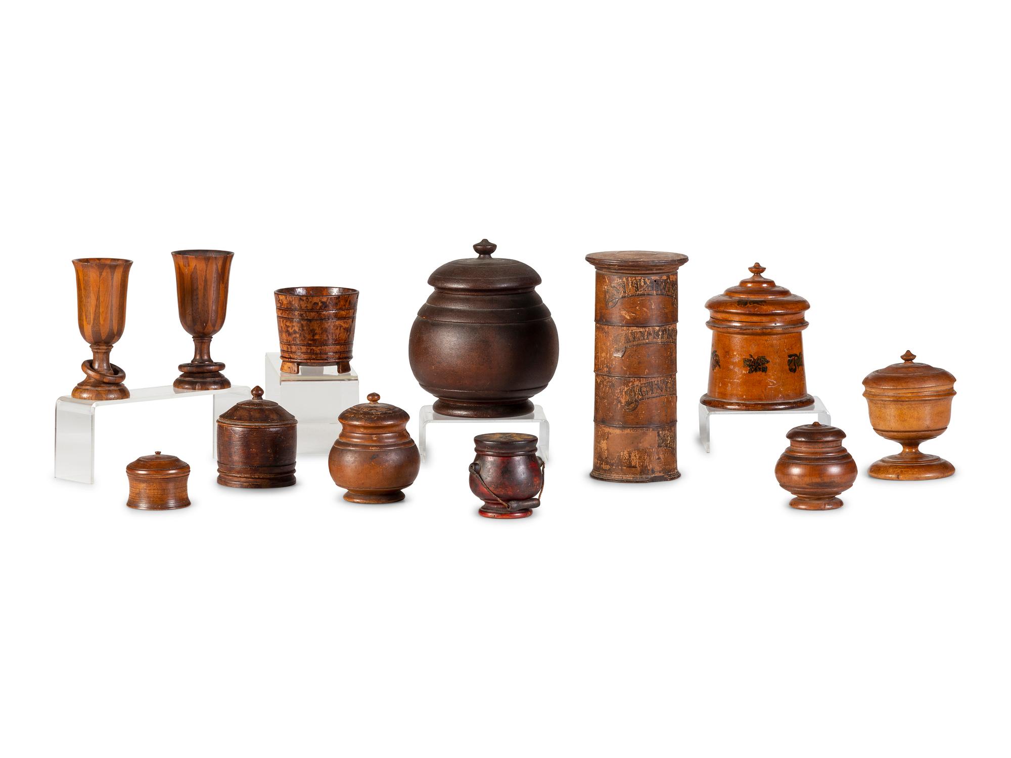 A Collection of Treen and Other Wooden Ware