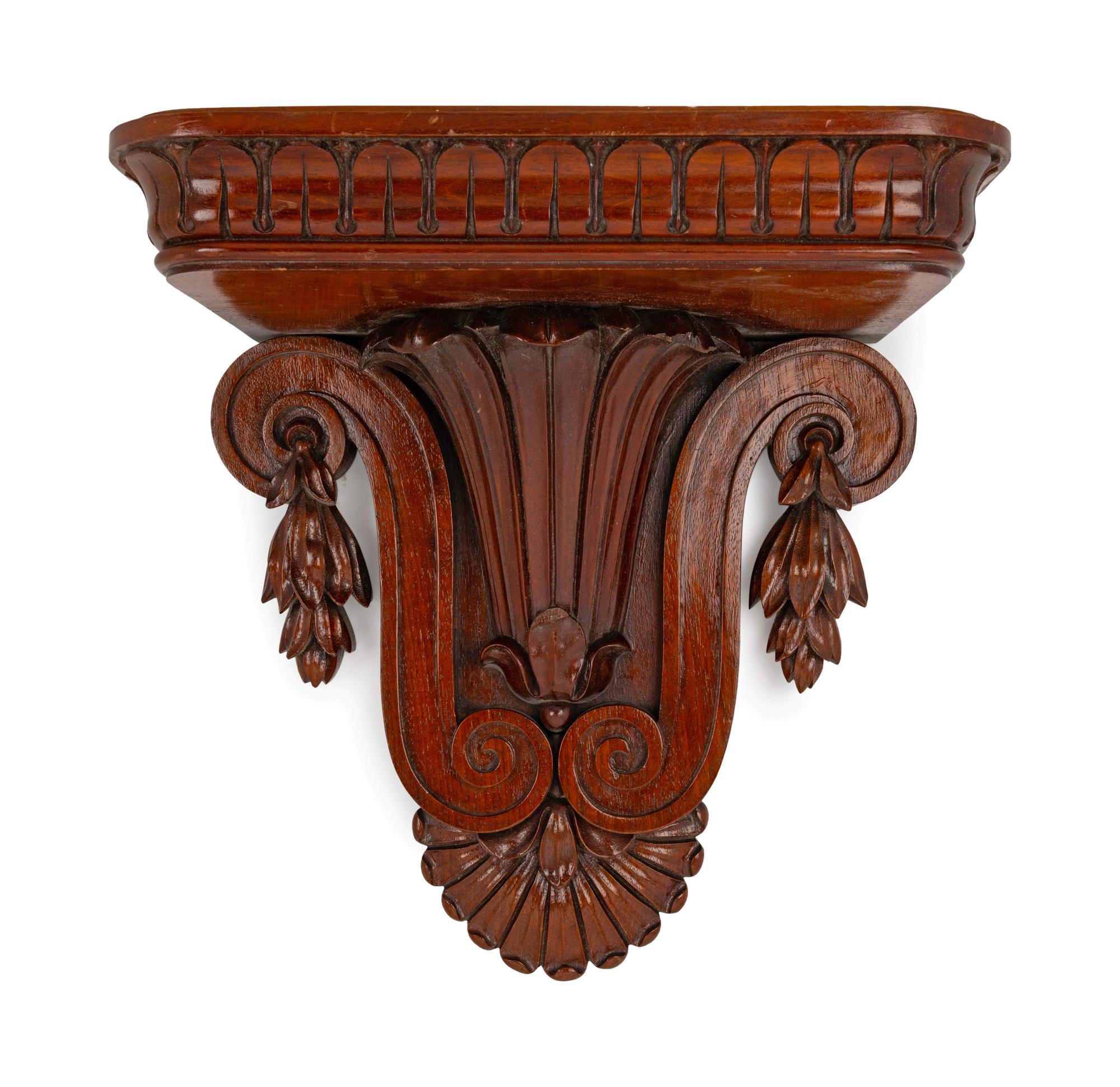 A Continental Mahogany Corbel