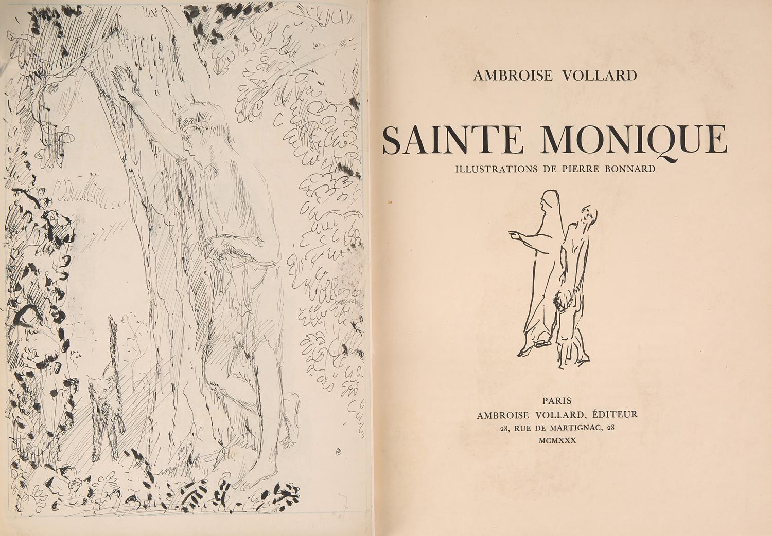 [Fine Bindings] [Bonet, Paul] Vollard, Ambroise, and Pierre Bonnard. Sainte Monique