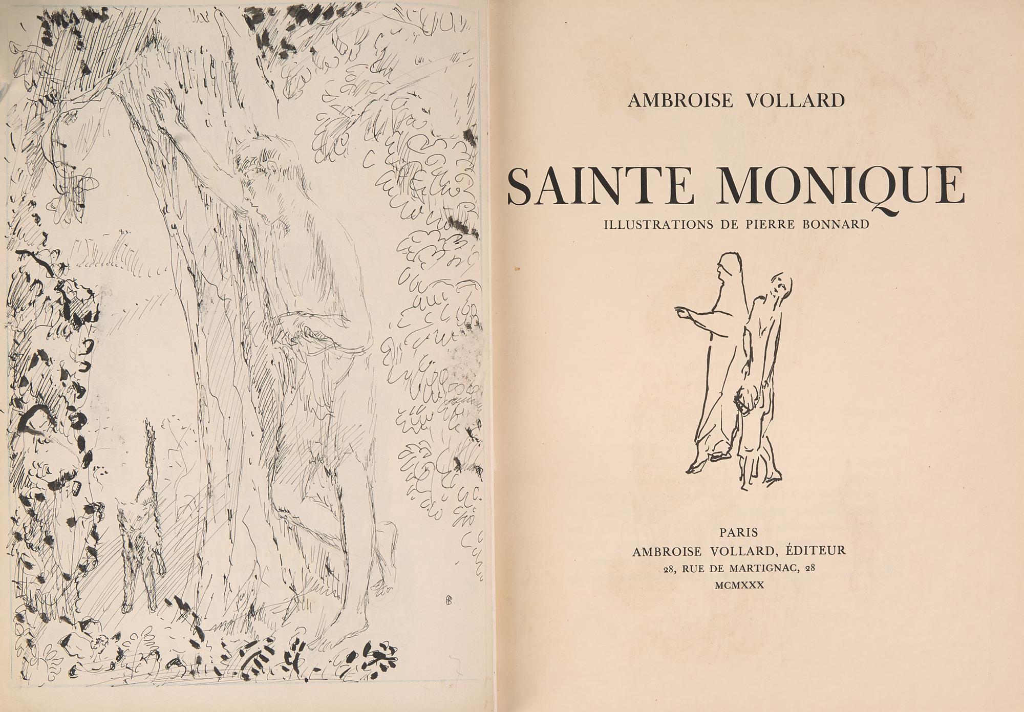 [Fine Bindings] [Bonet, Paul] Vollard, Ambroise, and Pierre Bonnard. Sainte Monique