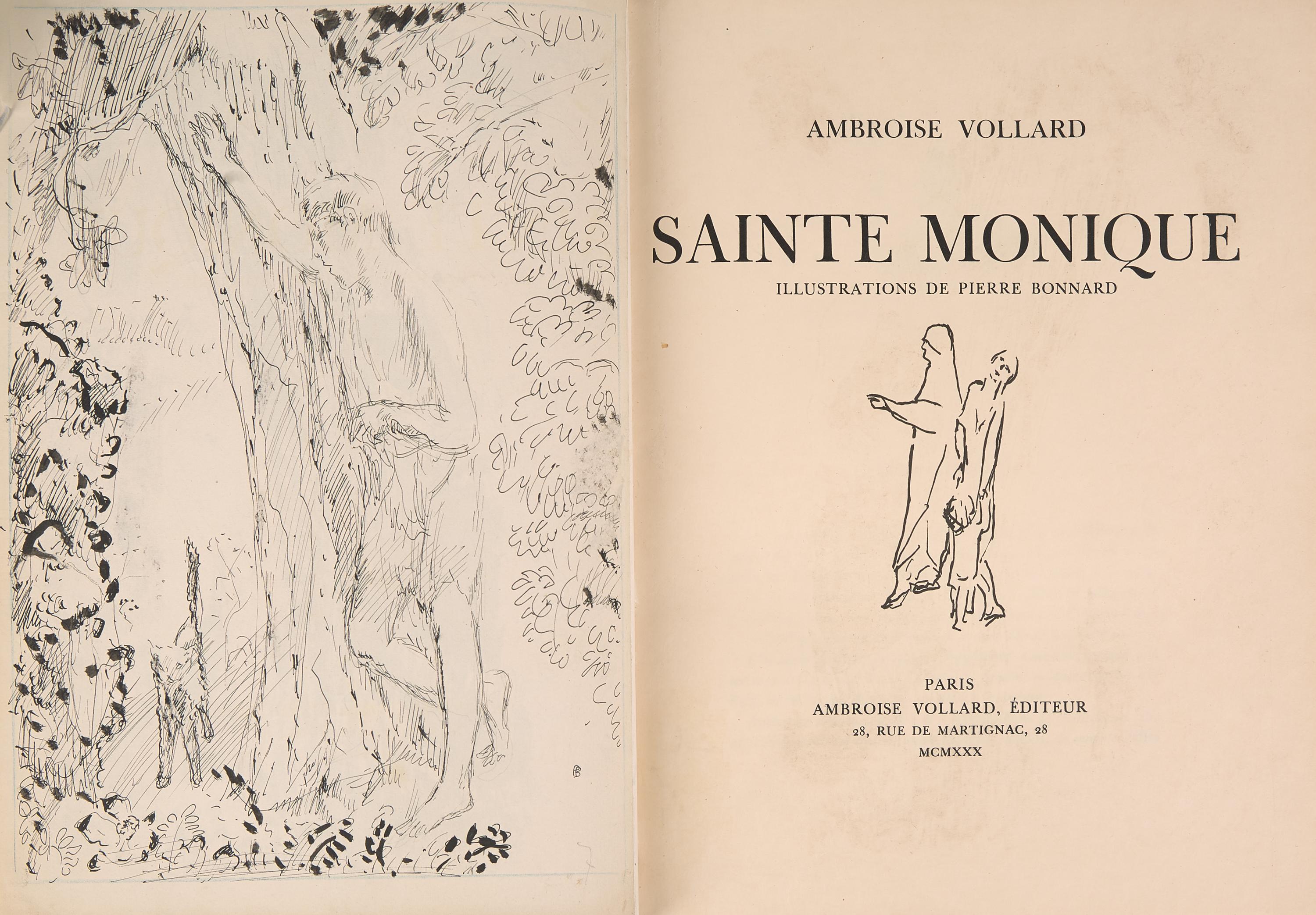 [Fine Bindings] [Bonet, Paul] Vollard, Ambroise, and Pierre Bonnard. Sainte Monique