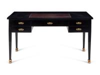 A Directoire Black-Painted Bureau Plat