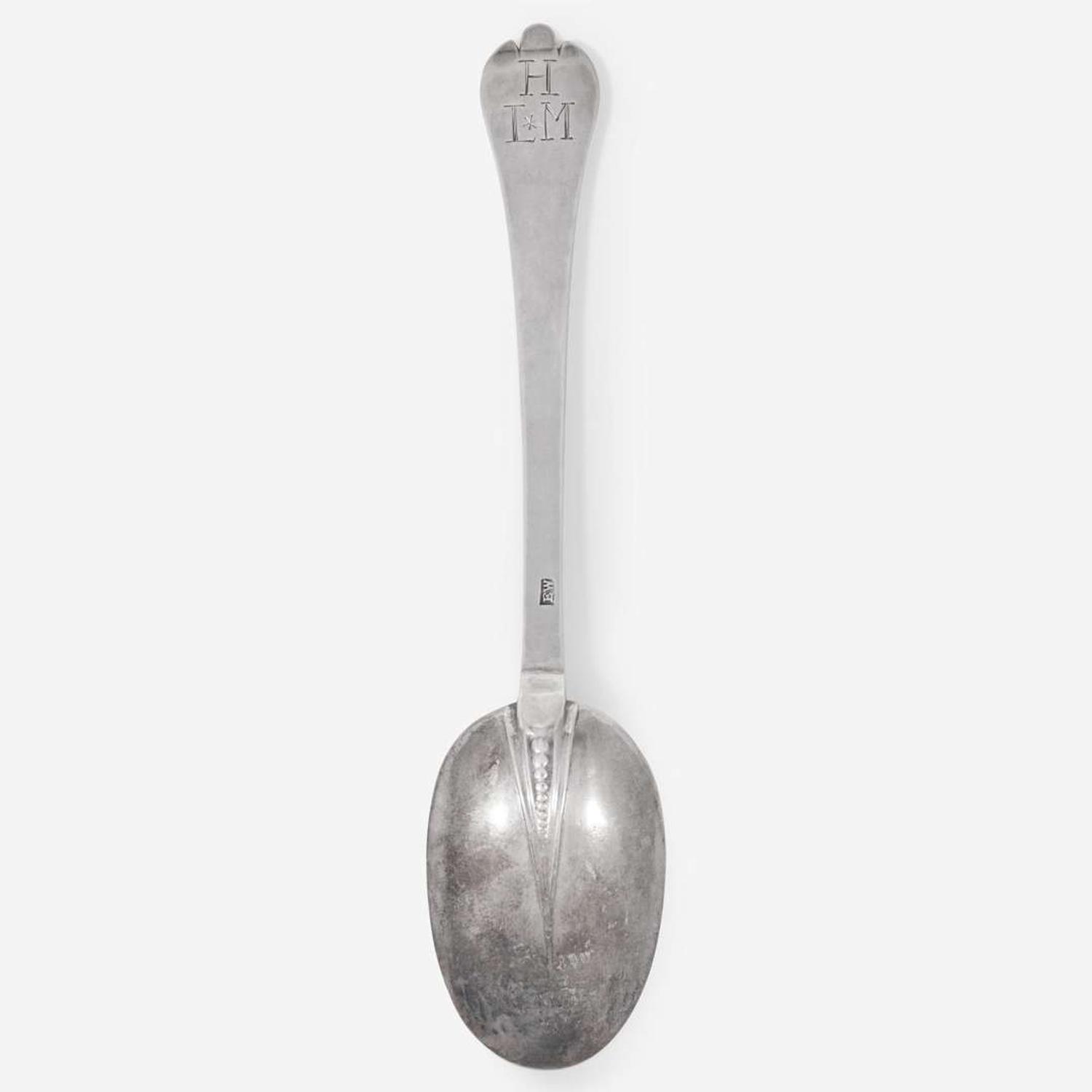 A silver tablespoon Edward Webb (c. 1666-1718), Boston, MA, circa 1710