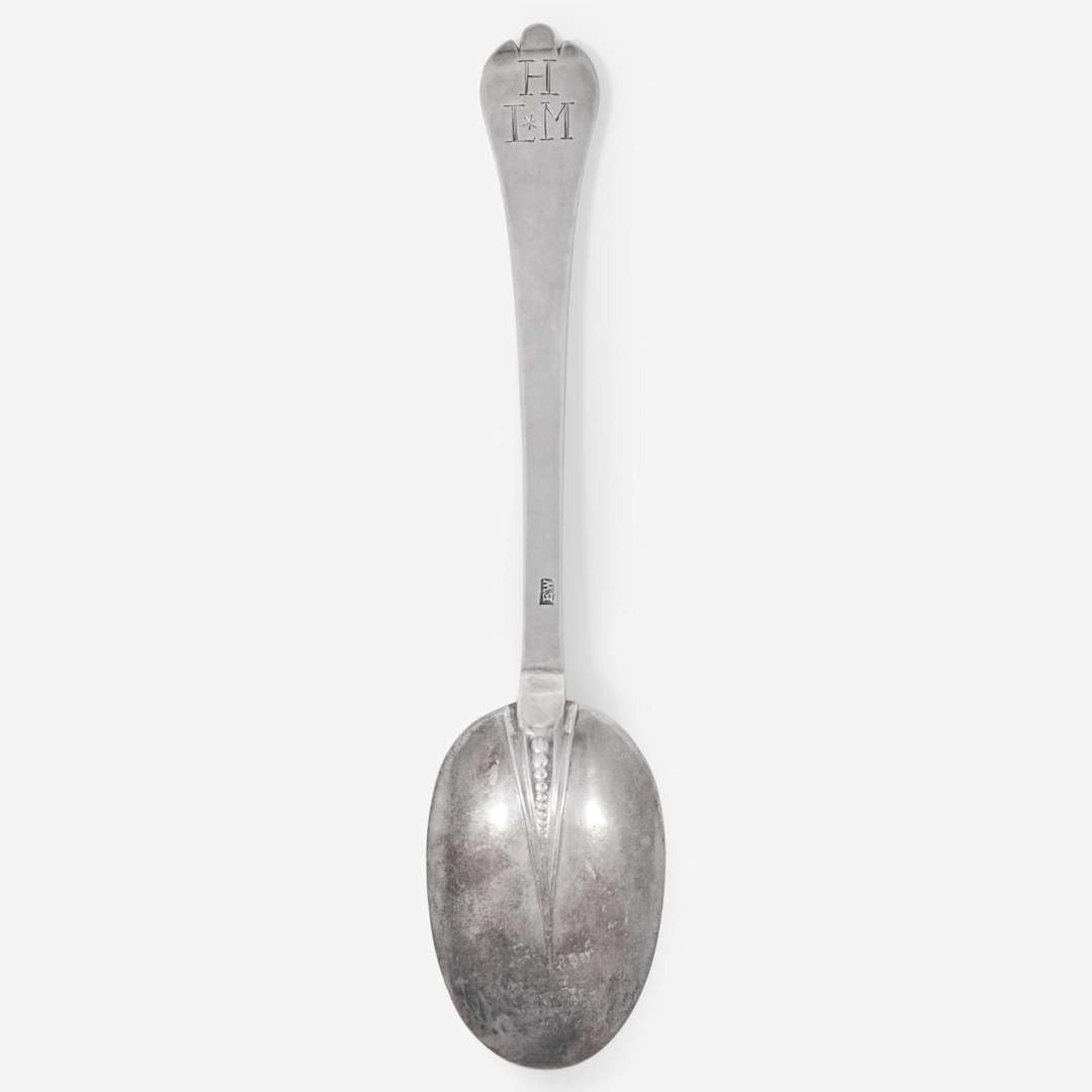 A silver tablespoon Edward Webb (c. 1666-1718), Boston, MA, circa 1710