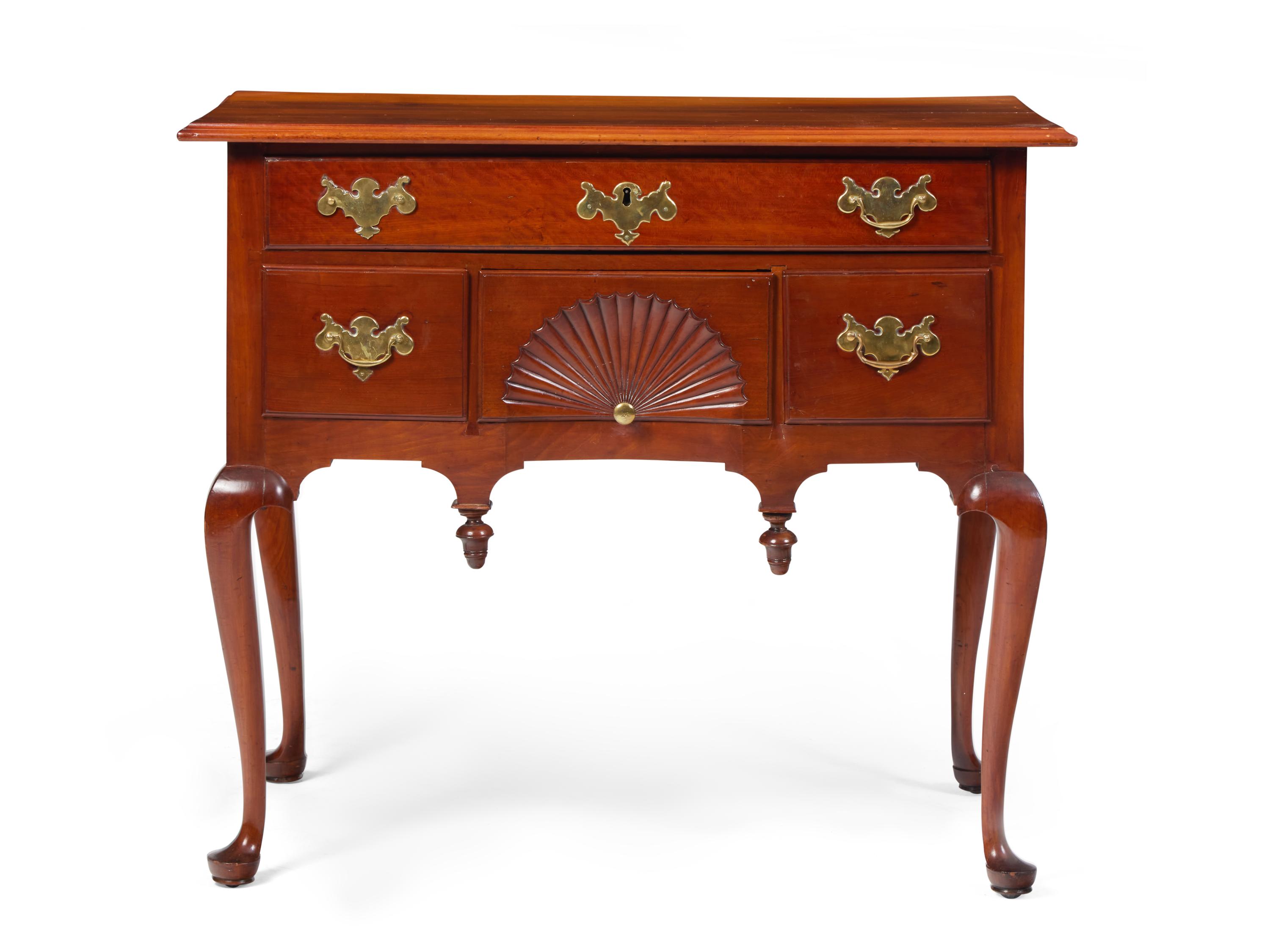 A Queen Anne Carved Cherry Dressing Table