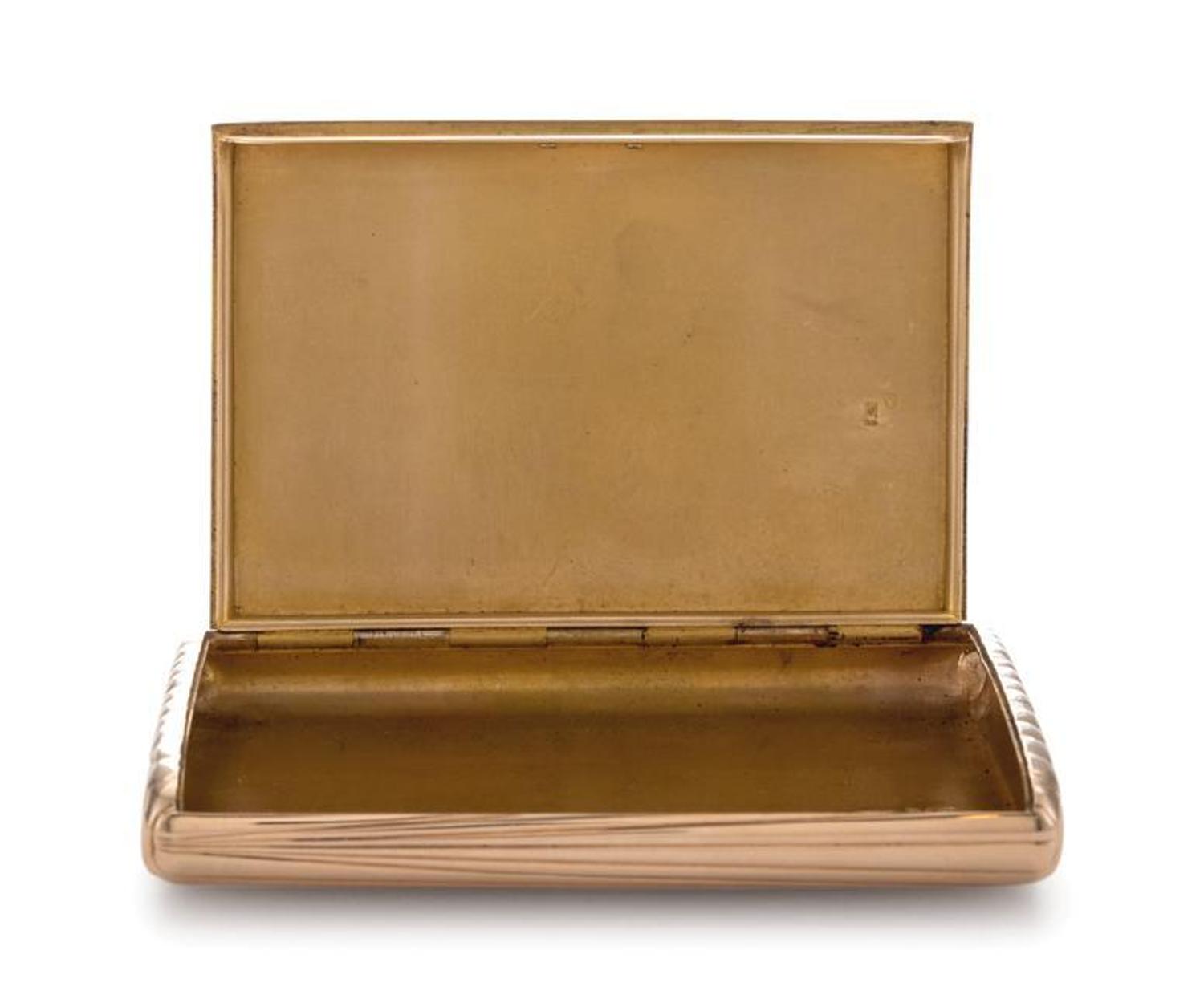 A Russian 14-Karat Rose Gold Cigarette Case