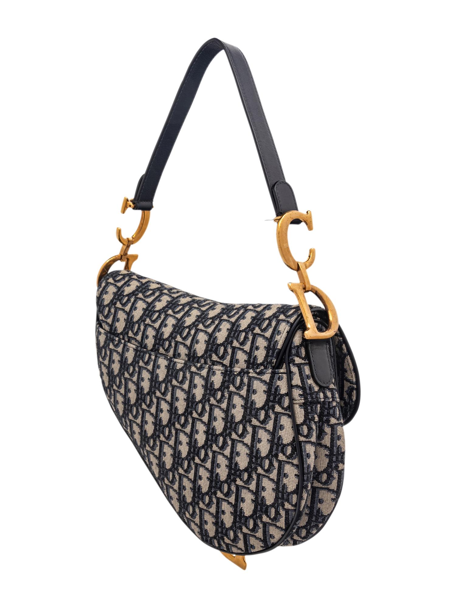 CHRISTIAN DIOR SADDLE BAG IN OBLIQUE CANVAS