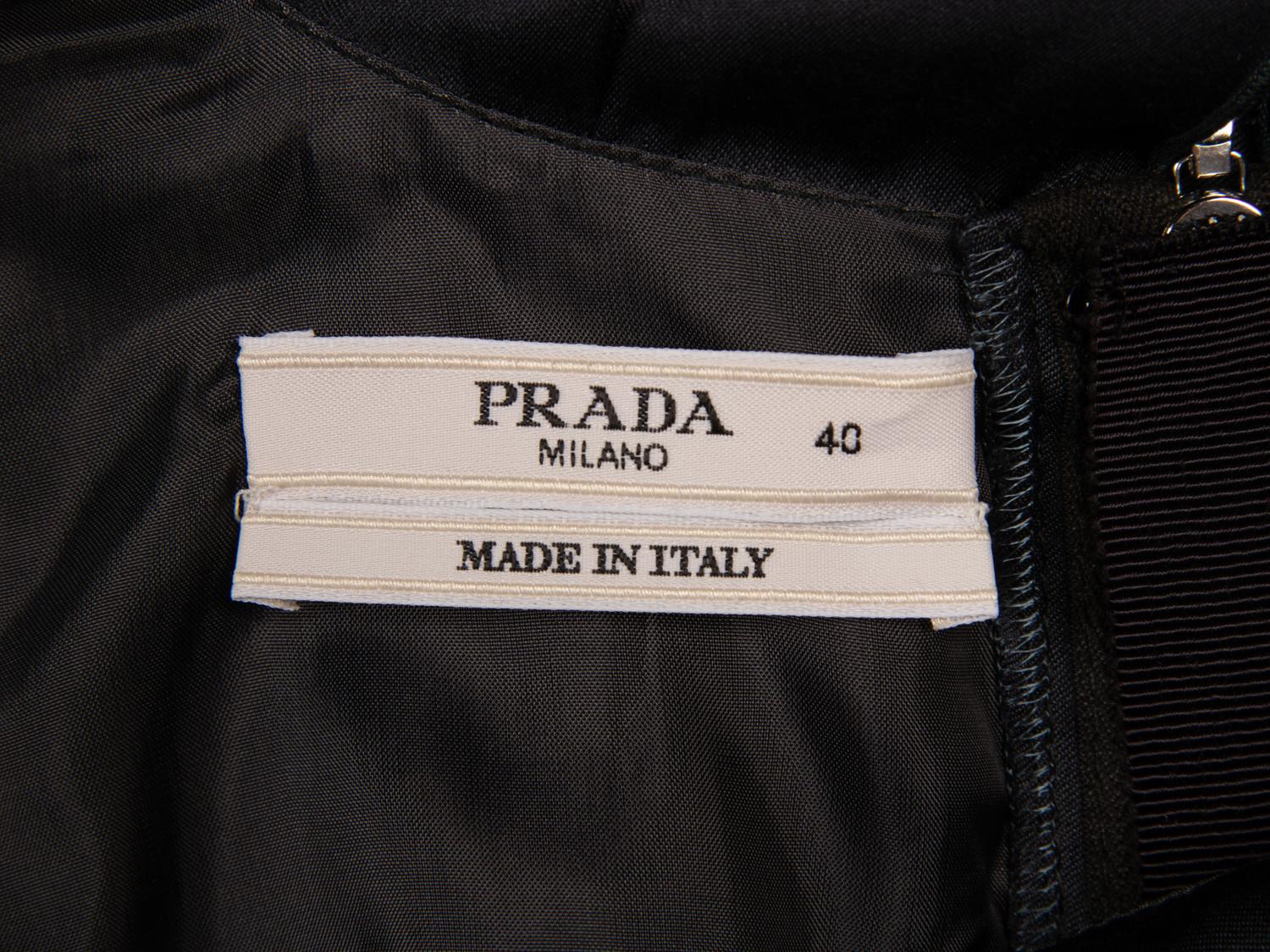 Prada, Deep Grey Satin Dress