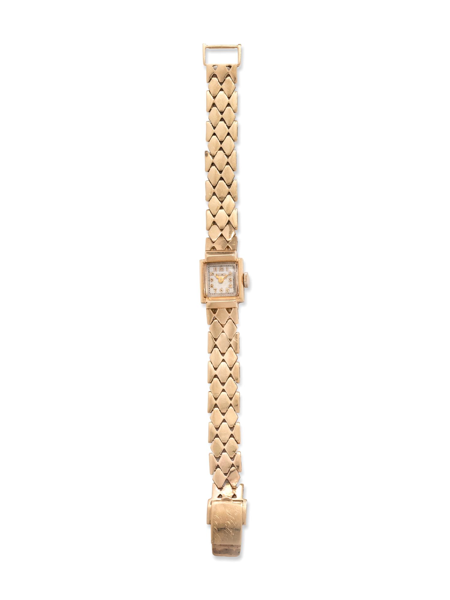 BULOVA, 14K YELLOW GOLD WRISTWATCH