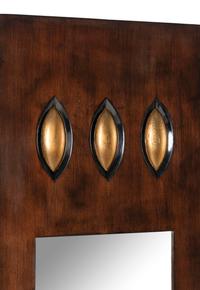 A Parcel-Gilt and Mirrored Three Panel Floor Screen