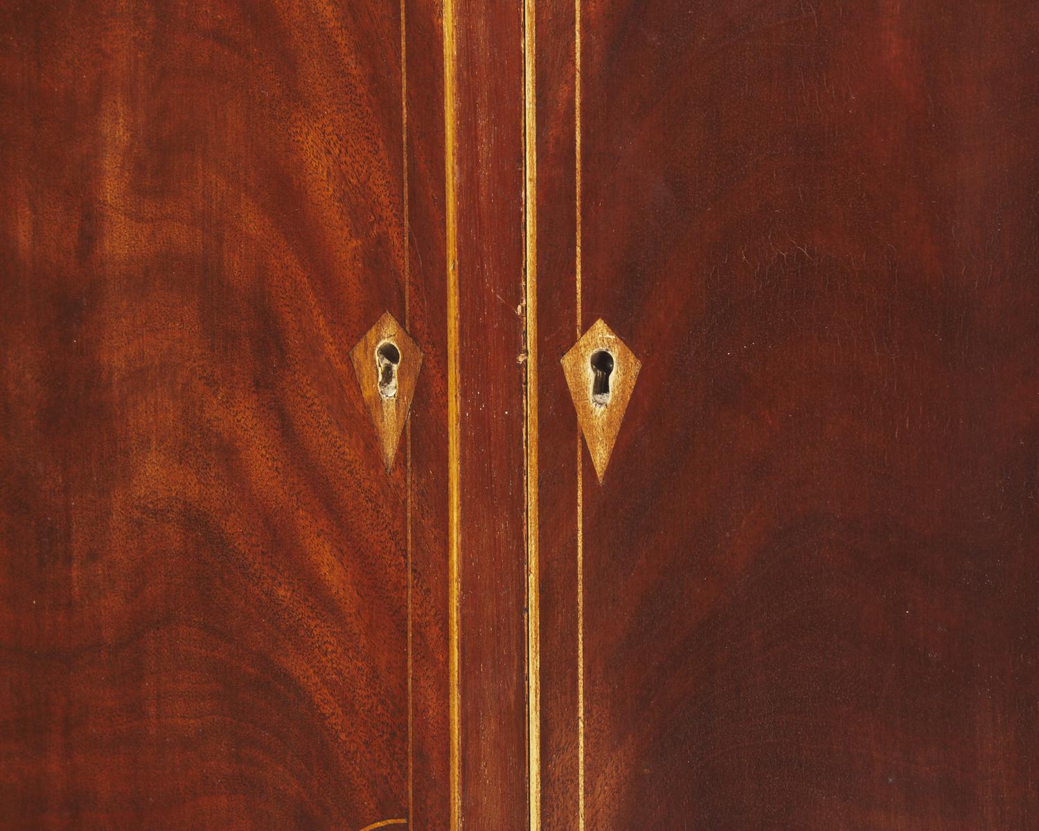A Federal style inlaid mahogany sideboard, 20th century