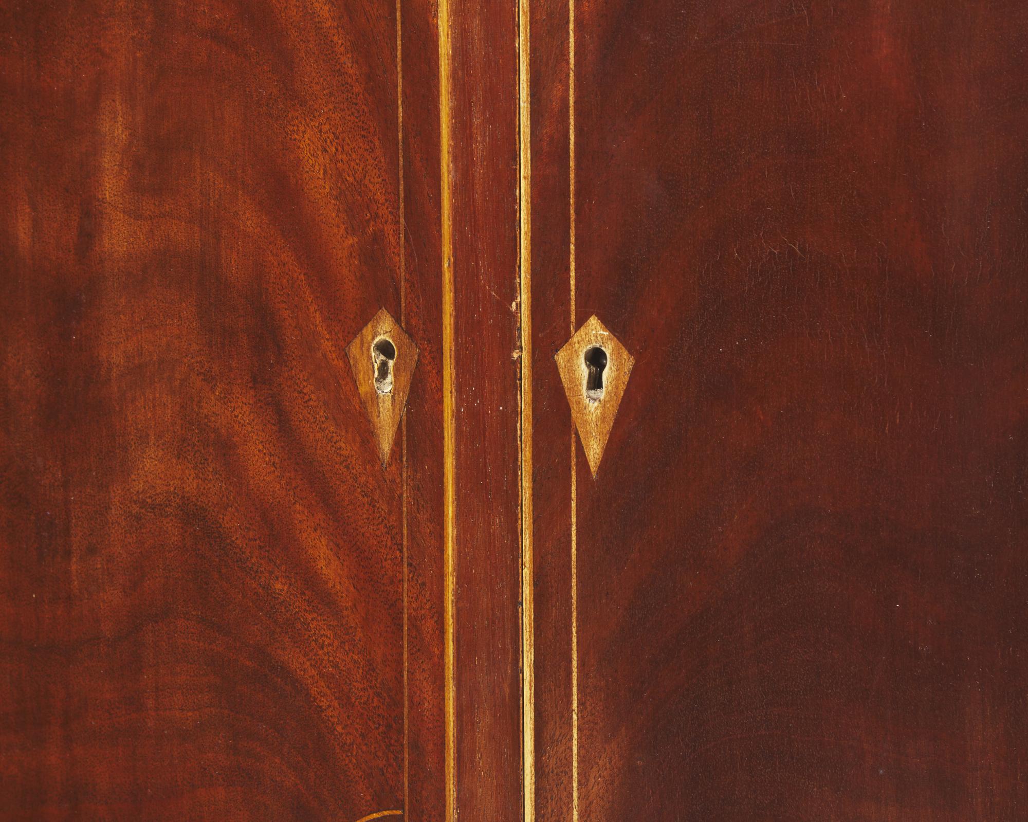 A Federal style inlaid mahogany sideboard, 20th century