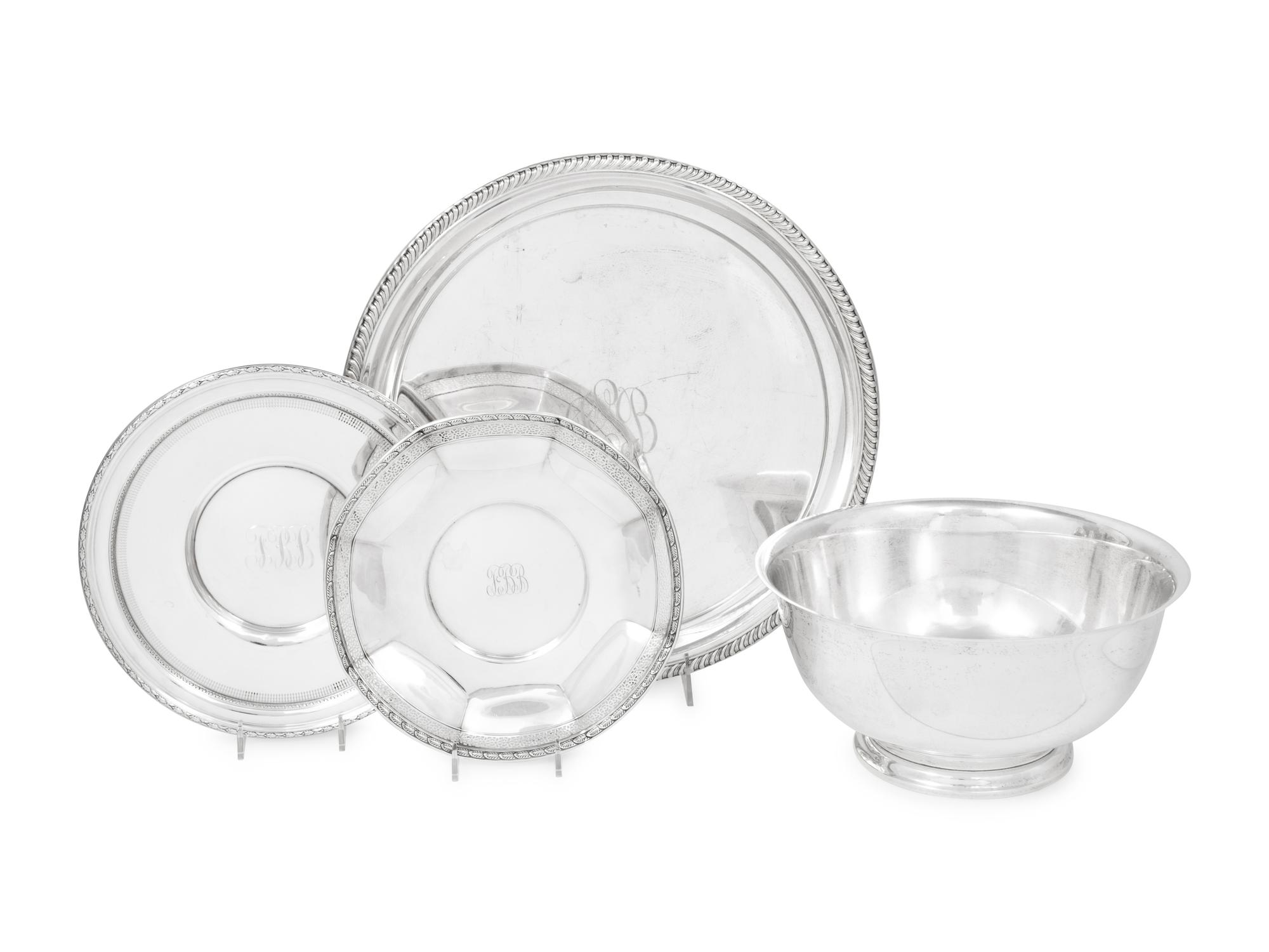 Four American Silver Table Articles
