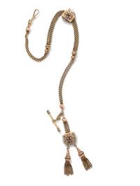 ANTIQUE, YELLOW GOLD FOB CHAIN