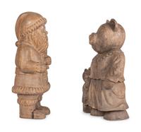 Two Folk Art Wooden Carvings