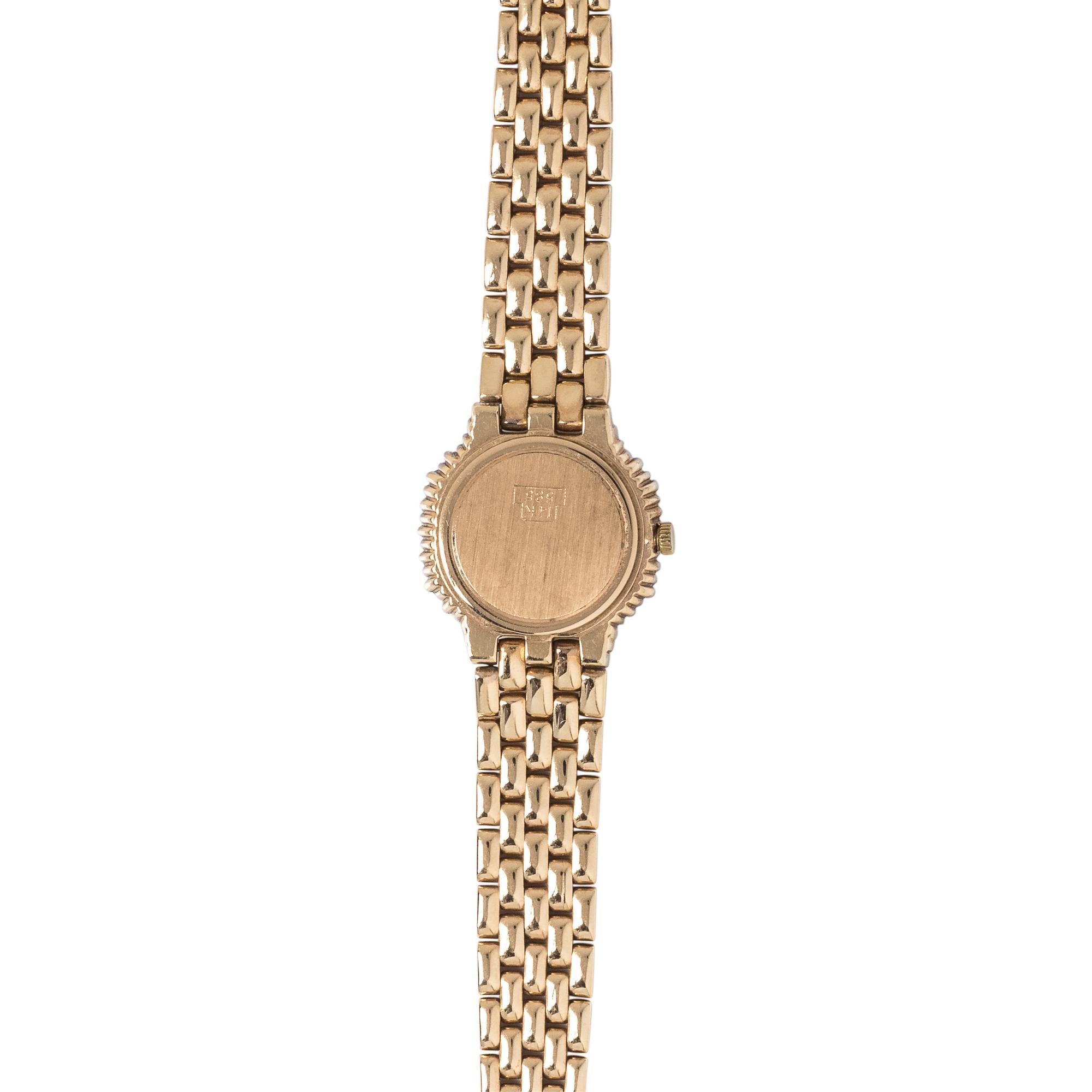 14K YELLOW GOLD AND DIAMOND WRISTWATCH