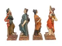 A Set of Polychrome-Decorated Terracotta Figures of the Four Seasons