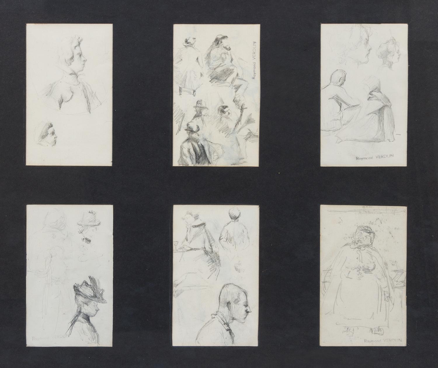 Raymond Jean Verdun, (French, 1873-1954), Studies of Figures (6 works)