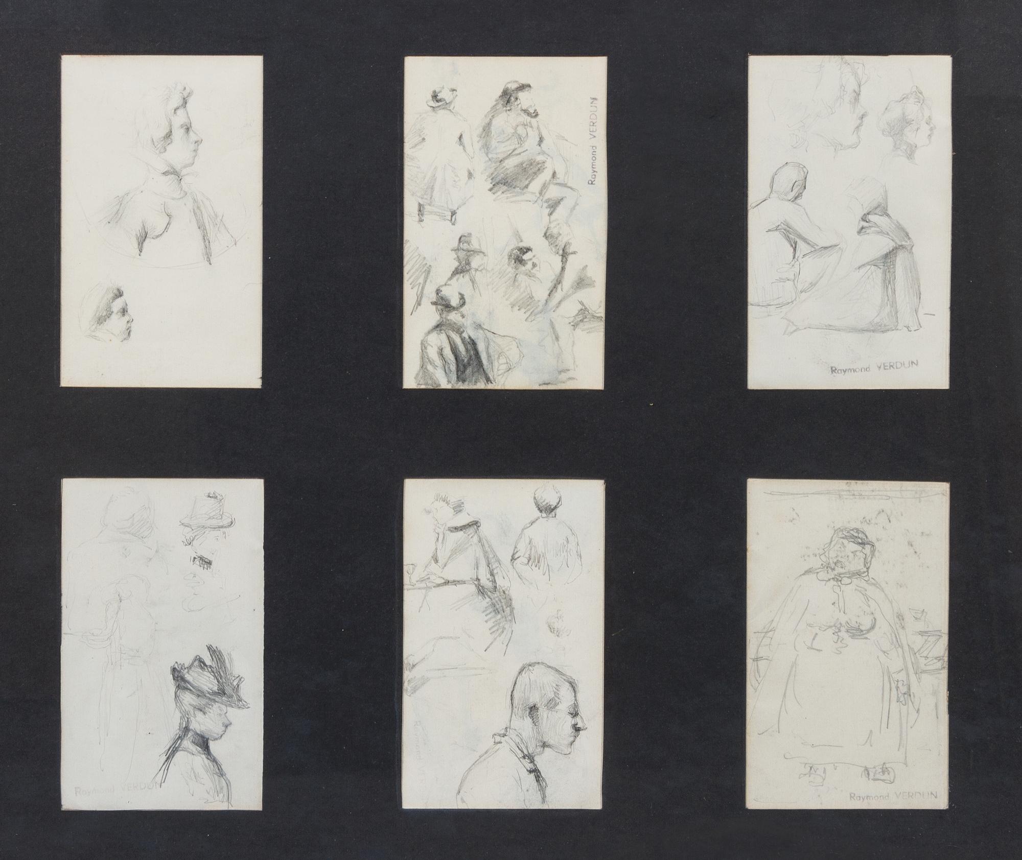 Raymond Jean Verdun, (French, 1873-1954), Studies of Figures (6 works)