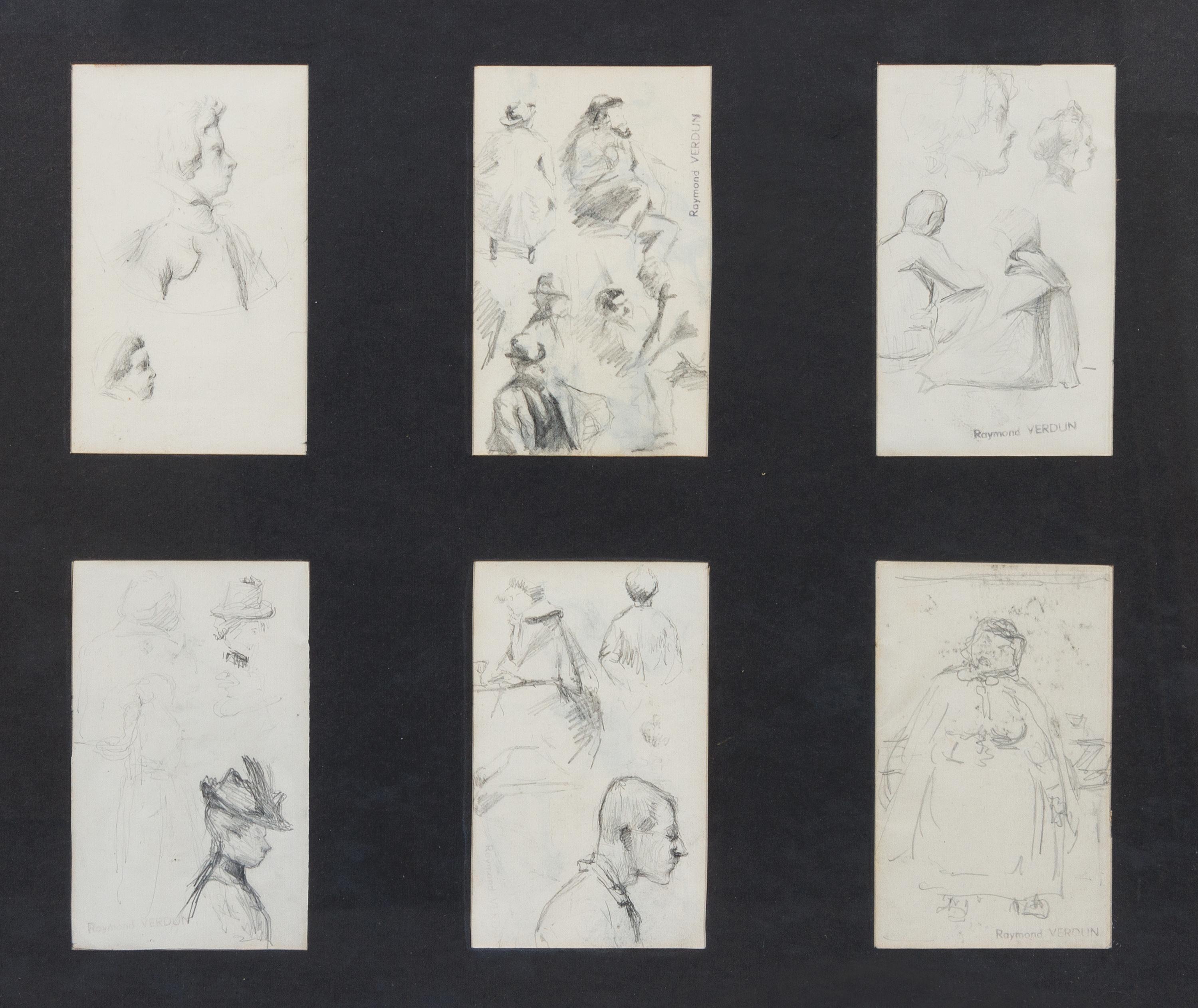 Raymond Jean Verdun, (French, 1873-1954), Studies of Figures (6 works)