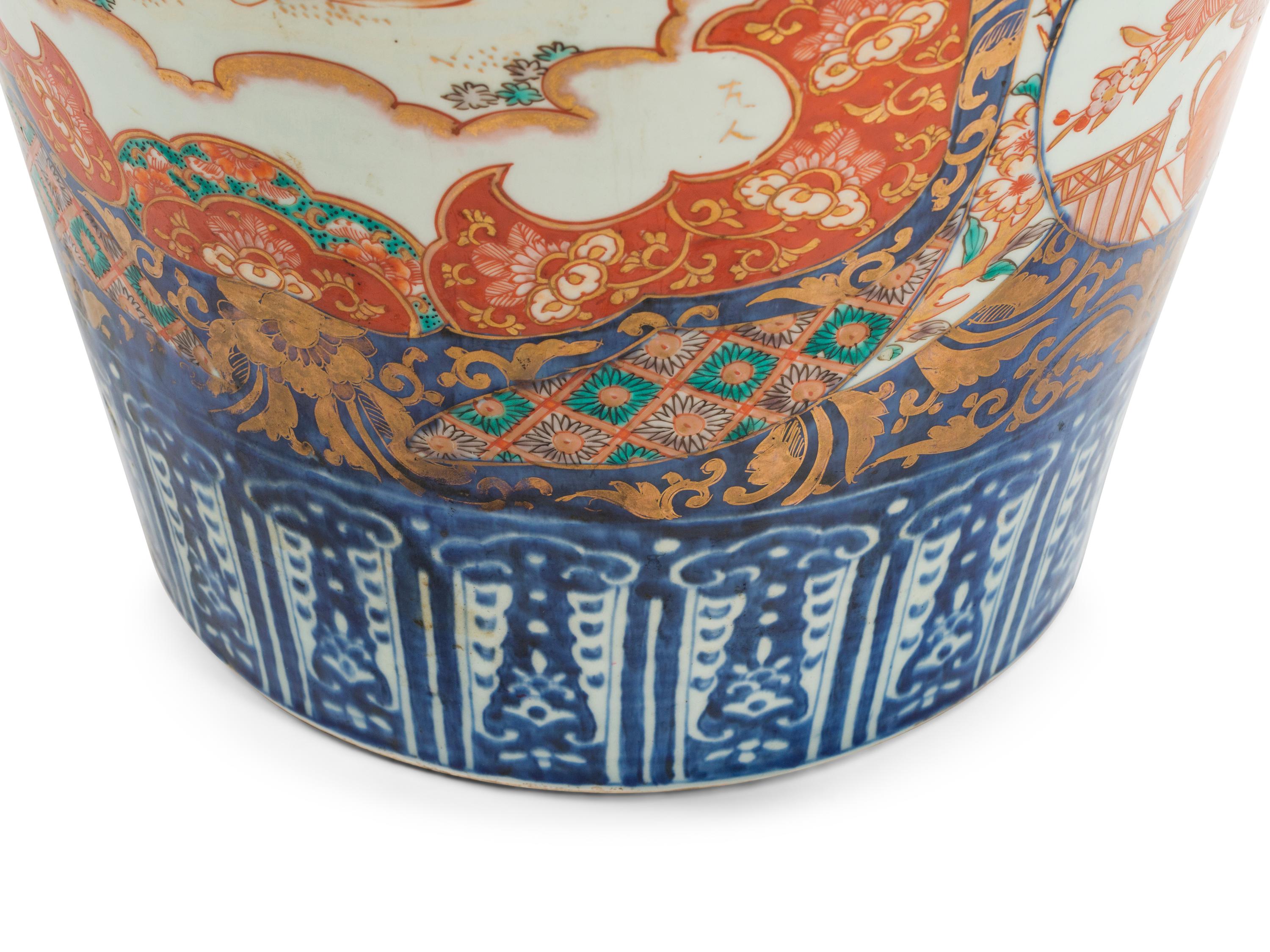 A Large Imari Palette Porcelain Vase