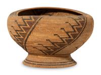 Yokut Chalice-Shaped Polychrome Basket
