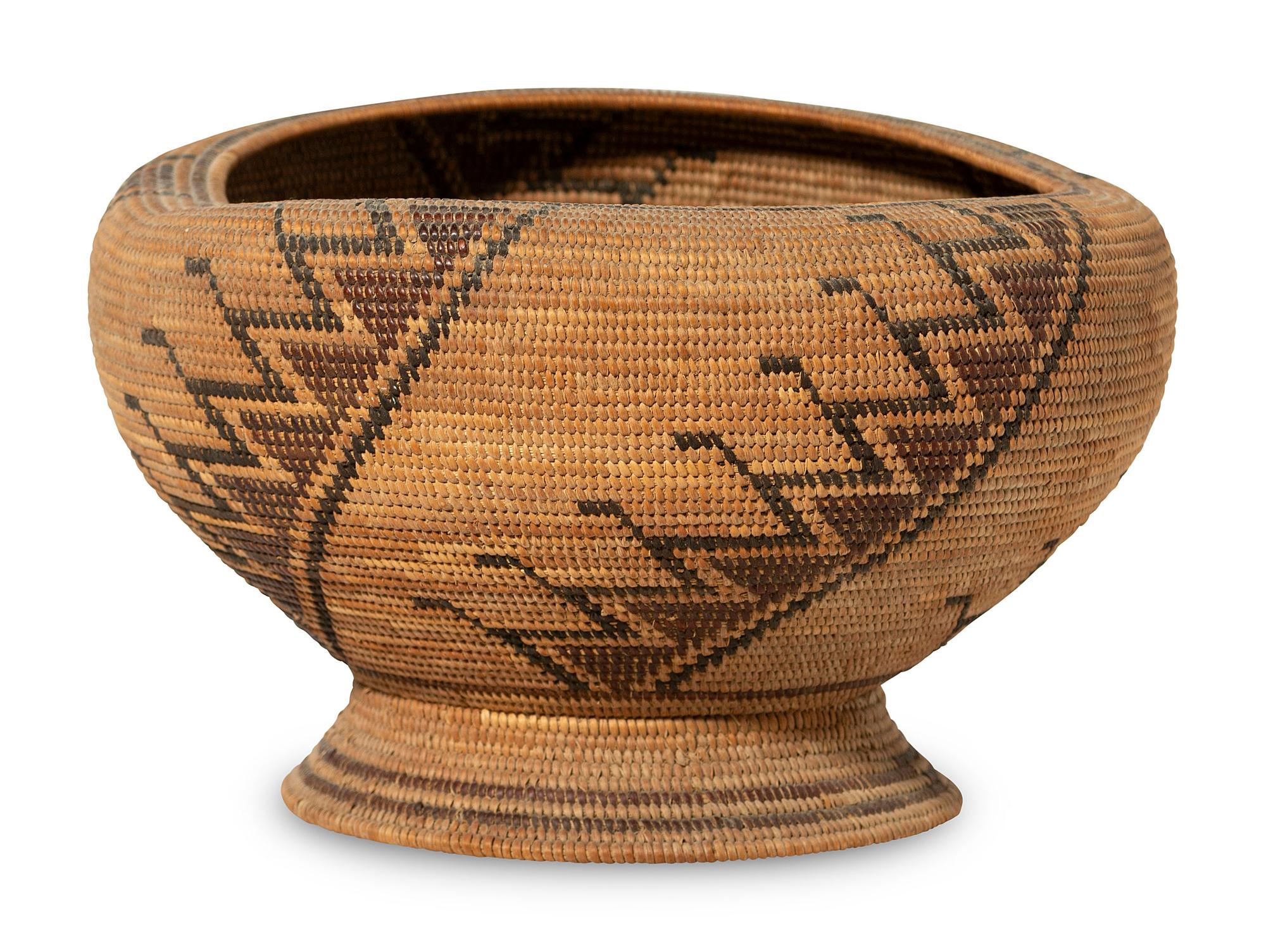 Yokut Chalice-Shaped Polychrome Basket