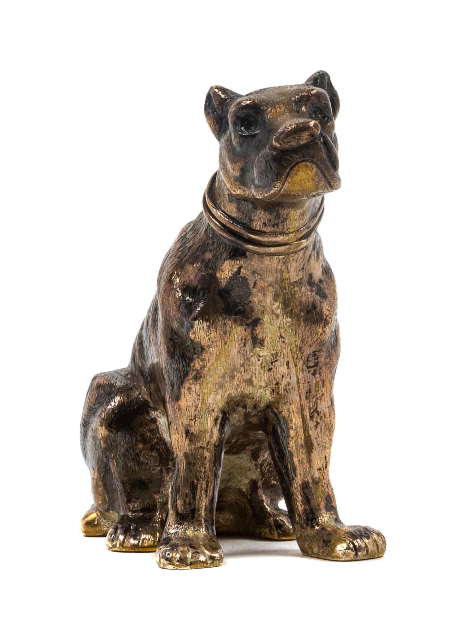 A German Silver Mastiff Figure, J.D. Schleissner Sohne, Hanau,