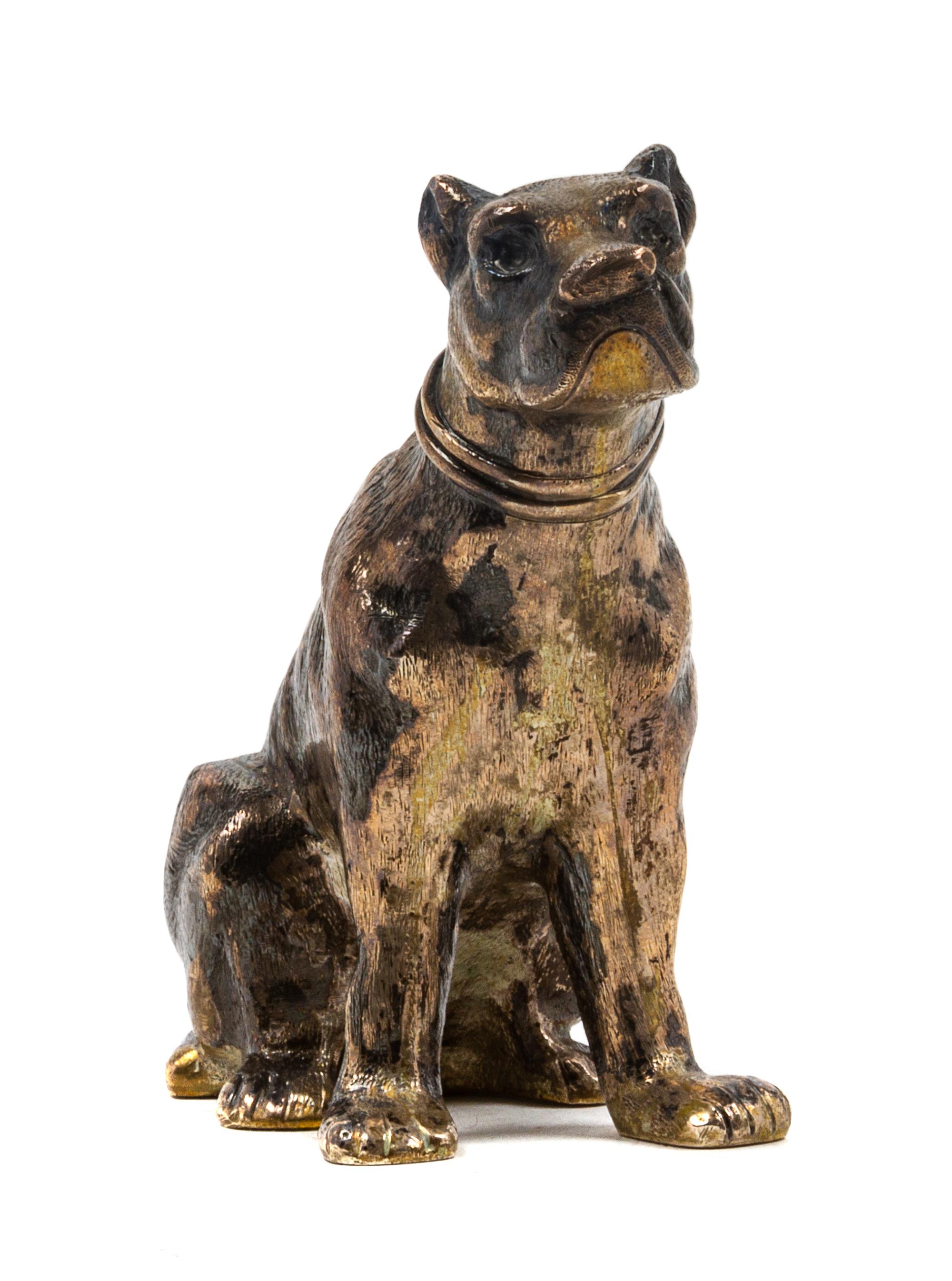 A German Silver Mastiff Figure, J.D. Schleissner Sohne, Hanau,