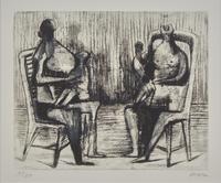Two Seated Figures with Children , 1976