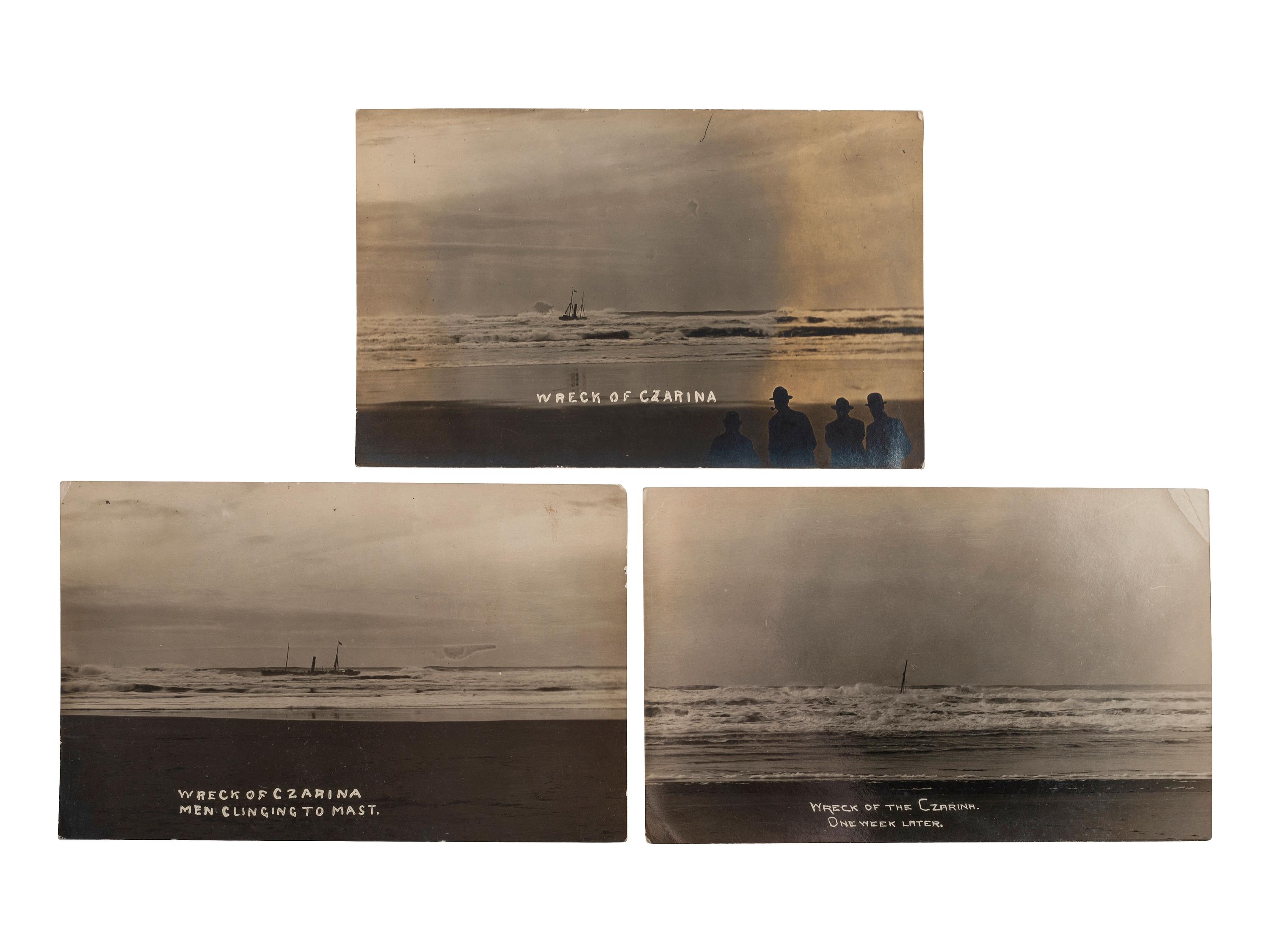 [BOATS]. A group of 54 RPPCs & photos of steamboats, sailing ships, and other vessels.
