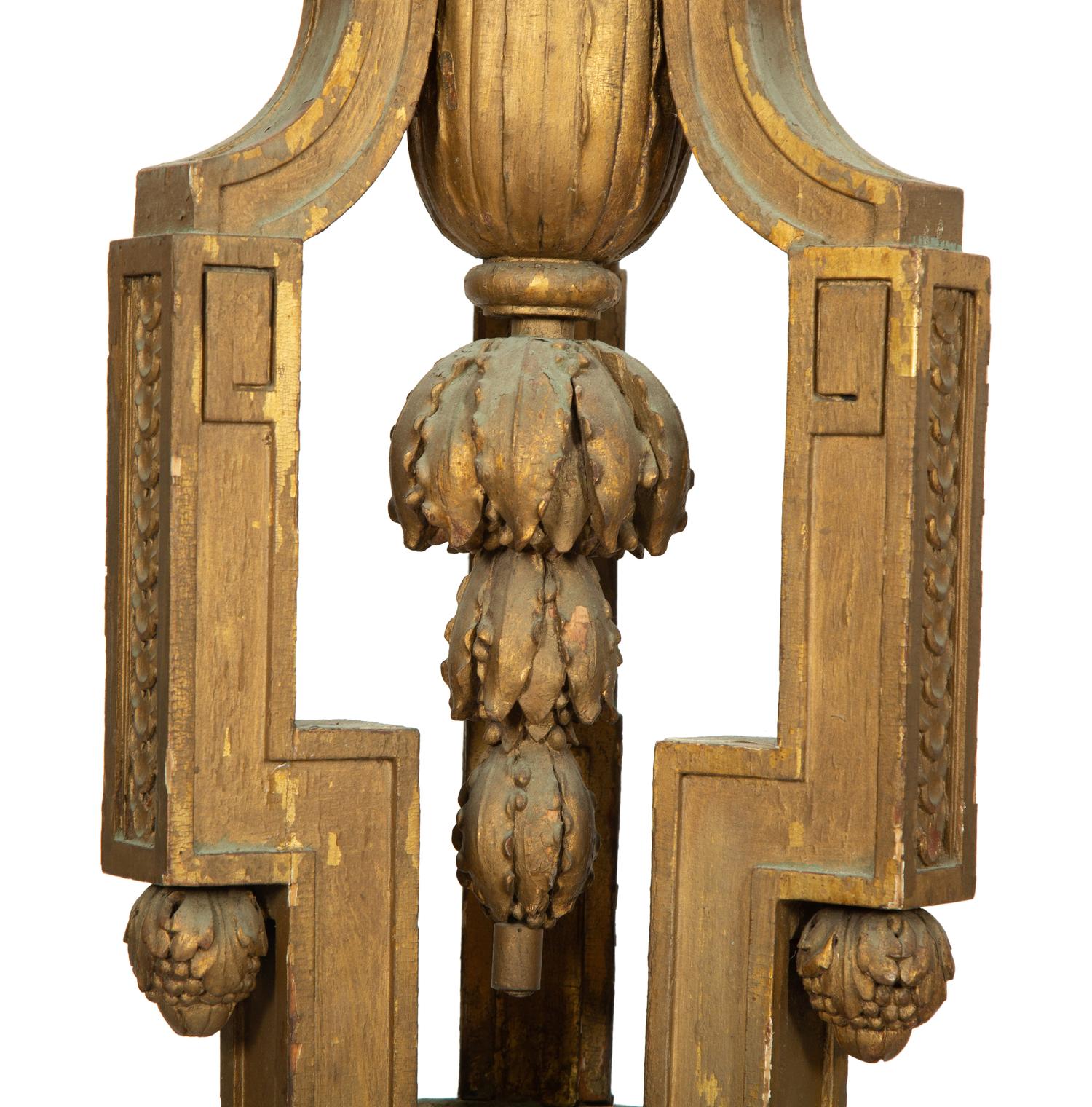 A Pair of Neoclassical Style Giltwood Torchères