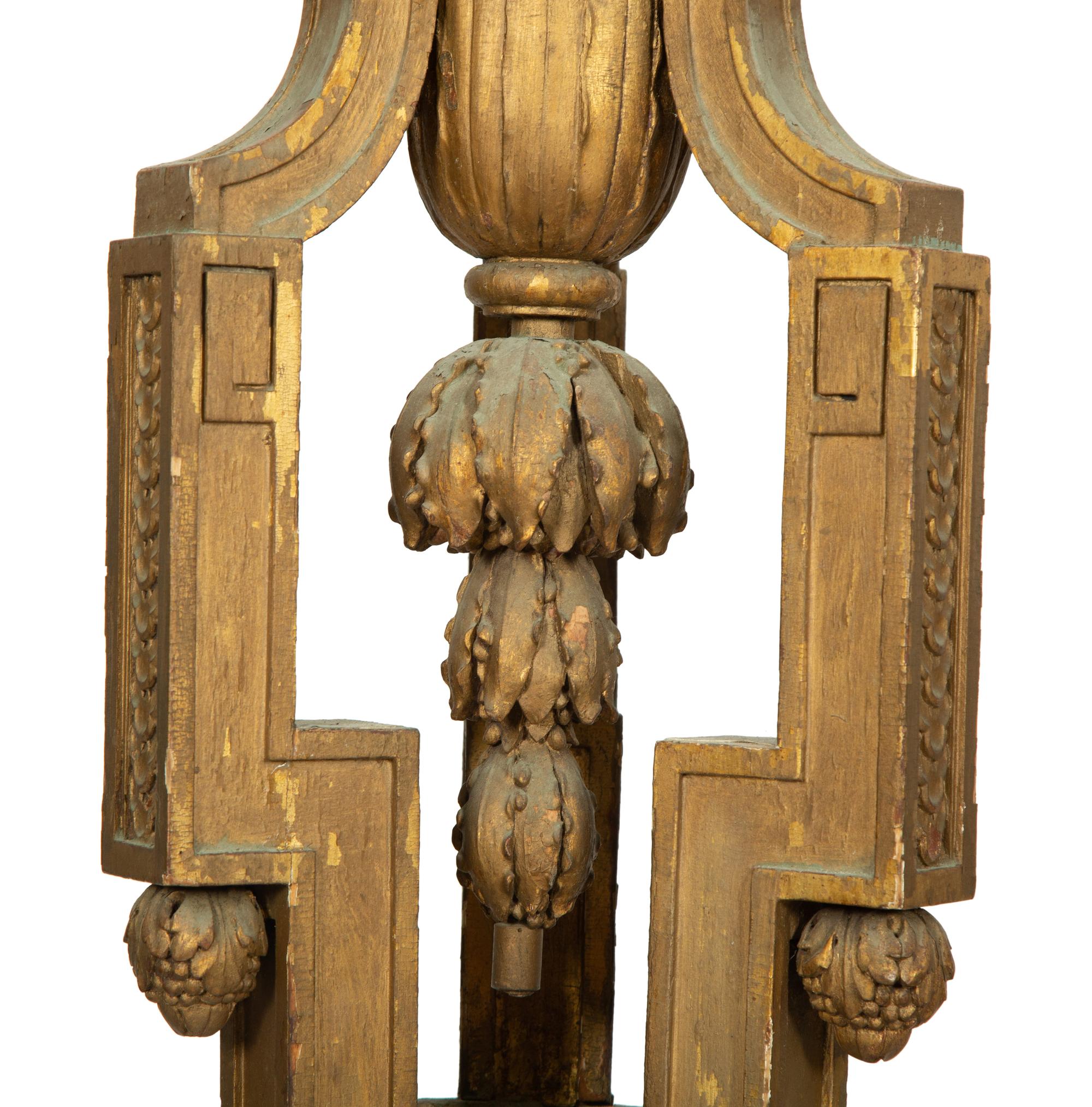 A Pair of Neoclassical Style Giltwood Torchères