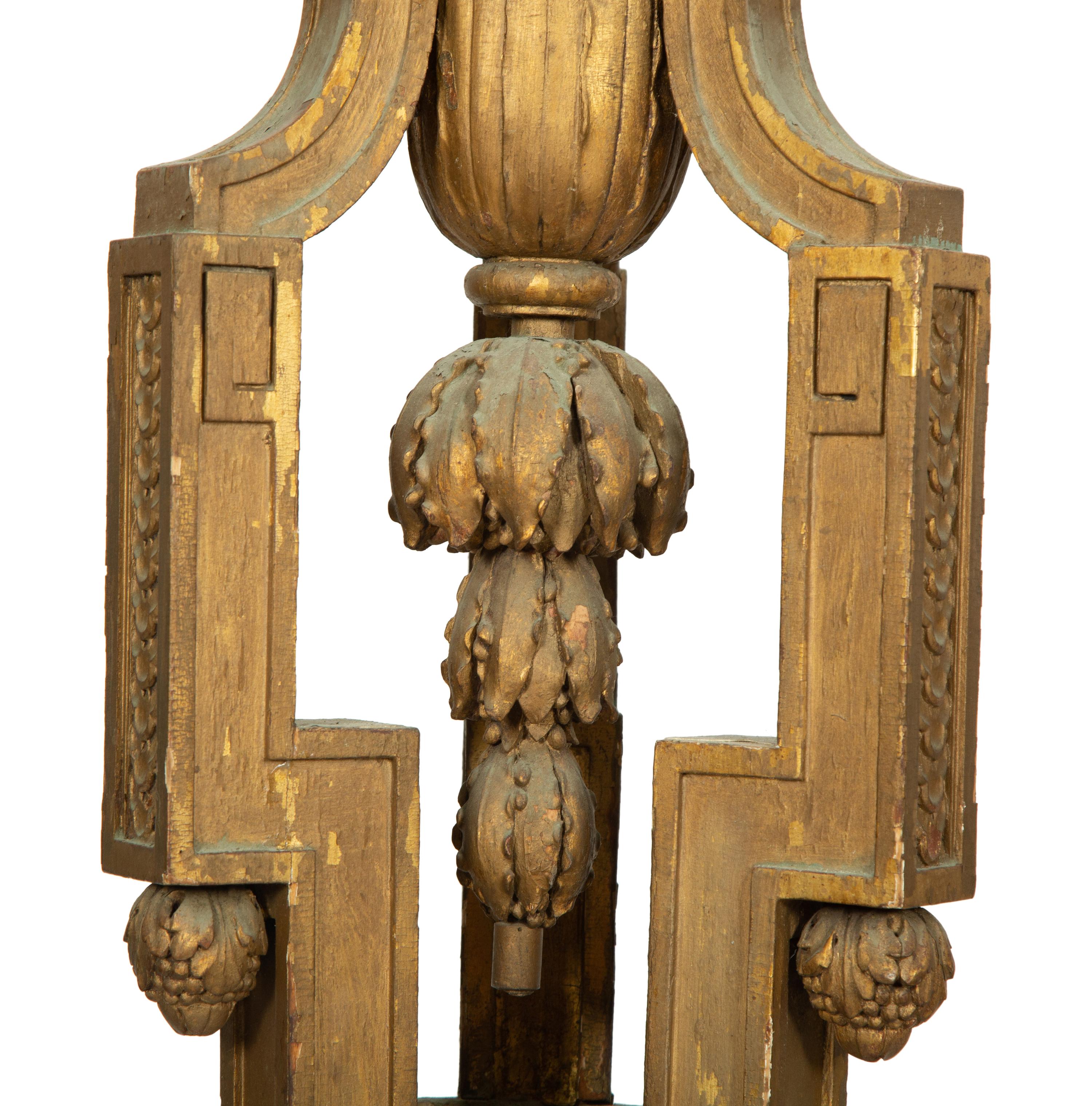 A Pair of Neoclassical Style Giltwood Torchères