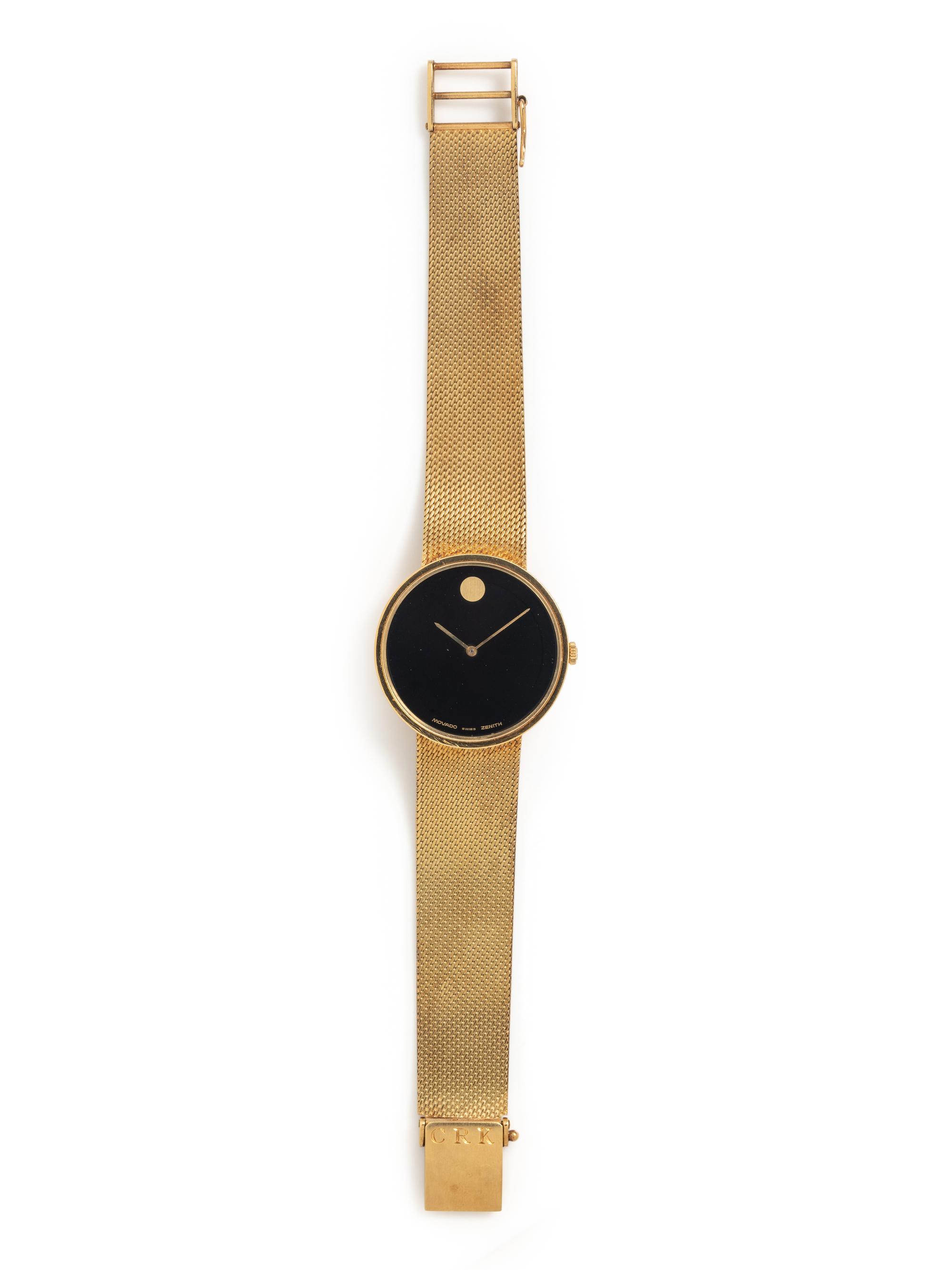 MOVADO, 14K YELLOW GOLD 'MUSEUM' WATCH