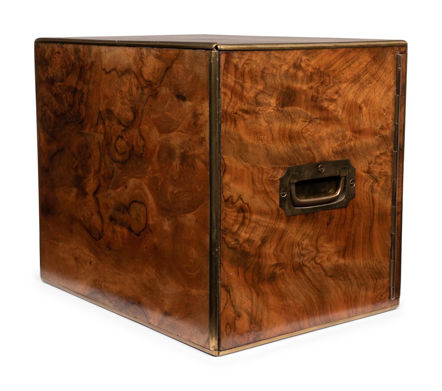 A George III Burl Walnut Jewelry Box